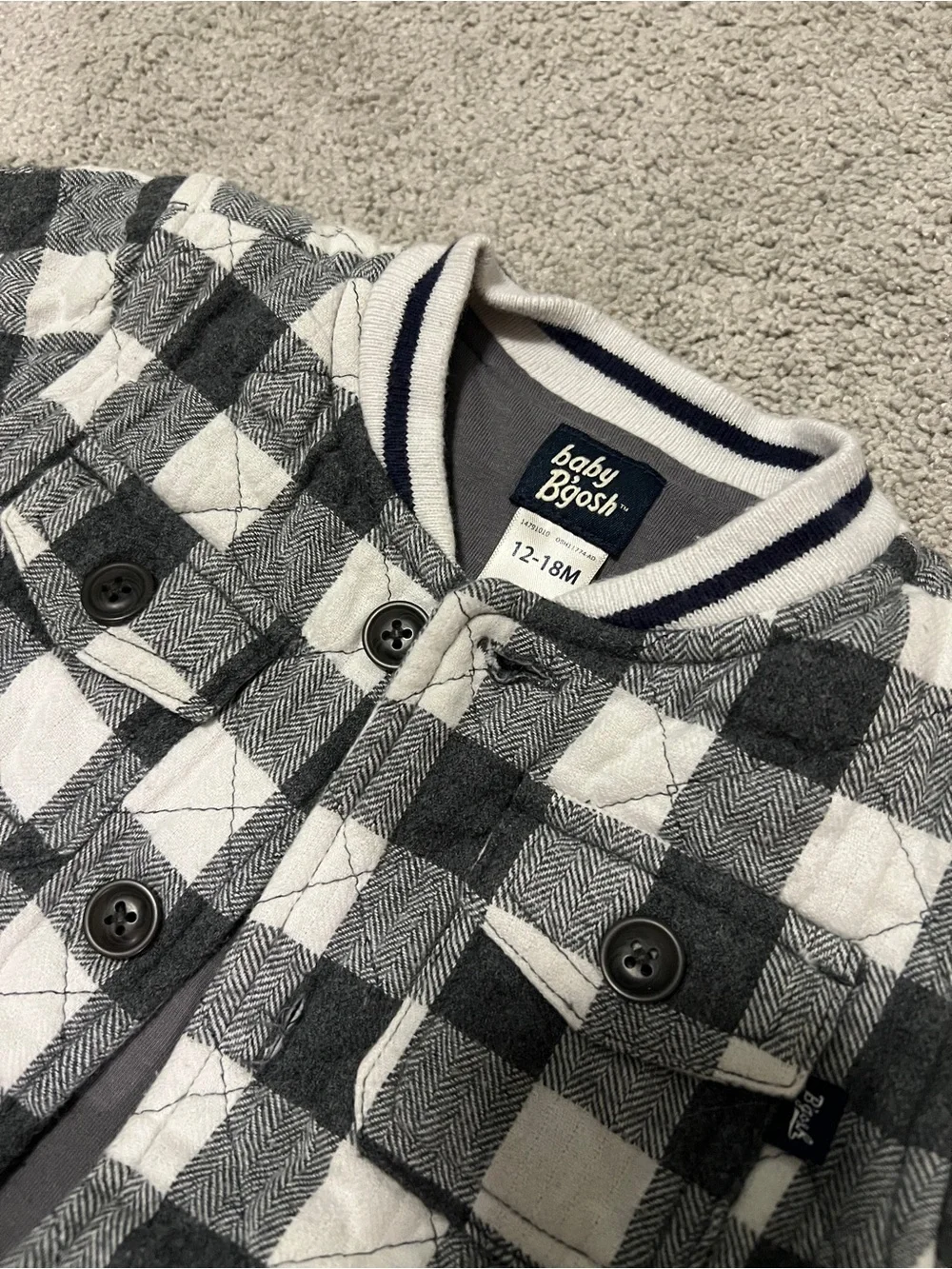 Baby b’gosh Gray & White jacket